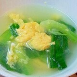 チンゲン菜と卵の中華スープ♪